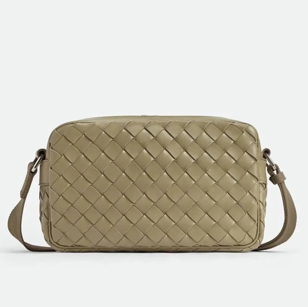 Bottega Veneta Intrecciato Leather Crossbody Bag Taupe 710048 Italy NWT $2500